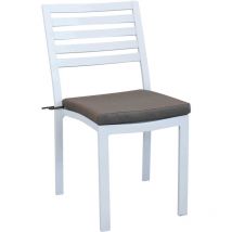 Gardeness - Chaise extérieure en aluminium startable avec oreiller Valhalla White - White