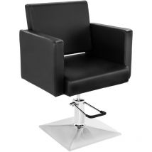 Physa - Chaise Fauteuil Coiffeur Barbier Salon De Coiffure Hydraulique 200 Kg Noire Pvc