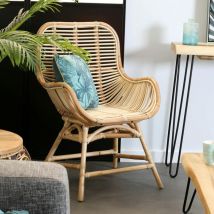 Chaise fauteuil en rotin