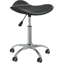 Helloshop26 - Chaise fauteuil siège de bureau informatique étude similicuir noir