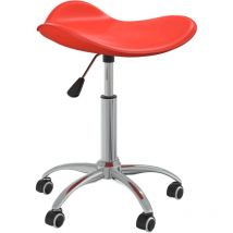 Helloshop26 - Chaise fauteuil siège de bureau informatique étude similicuir rouge