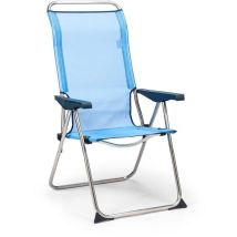 Poltrona Pieghevole Solenny Blu Ergonomica 5 Posizioni