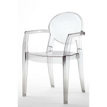 Scab Design - Chaise design, Chaise glossy design avec accoudoirs - igloo Transparent en Plastique