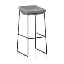 Designetsamaison - Chaise haute grise - Udinese