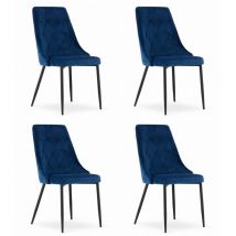 Chaise IMOLA - velours bleu marine x 4