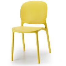 Gbshop - Chaise design, Chaise indoor / outdoor lot de 2 Hug Jaune en Plastique, Scab design