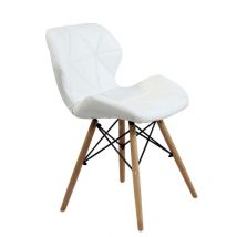 Chaise intérieure avec structure en bois et siège en écos à l'exagon White - White