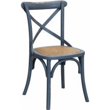 Homeness - Chaise intérieure et extérieure startable en bois sans accoudoirs crocio Gray - Gray