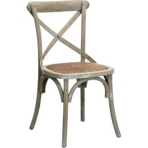 Homeness - Chaise intérieure et extérieure startable en bois sans accoudoirs crocio BurlyWood - BurlyWood