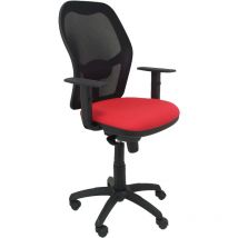 Piqueras Y Crespo - Chaise Jorquera siège en filet noir bali rouge