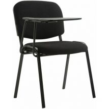 Chaise Ken en tissu avec tablette rabattable Noir