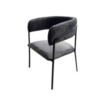 Veriaffari.it - Chaise Key en tissu gris fumé et structure anthracite