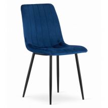 Chaise LAVA - velours bleu marine x 1