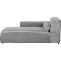 Chaise Longue à Droite Moderne en Tissu Gris Hellnar