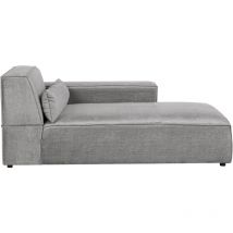 Chaise Longue à Gauche Moderne en Tissu Gris Hellnar