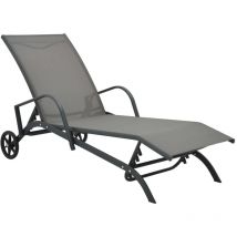 Chaise longue Acier et textilène