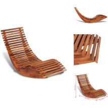 Chaise longue basculante Bois d'acacia - Chaises De Jardin - Chaises Longues - Mobilier De Jardin - Chaise Bascule - Acacia