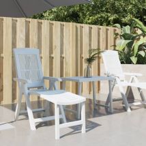 Chaise longue, Chaise de jardin, Bain de soleil blanc plastique PEWV82923 DESIGN IN