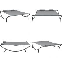 Chaise longue d'extérieur Tissu Anthracite - transat - transats - Home & Living - Anthracite