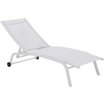 Chaise Longue Aluminium 187,5X64X97 Roues