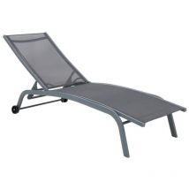Chaise Longue Aluminium 187,5X64X97 Roues