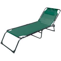 Chaise longue pliable – Acier – Coussin intégré – 3 positions ajustables – Jardin piscine – Marbueno