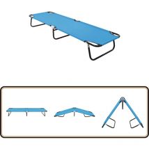 Vidaxl - Chaise longue pliable acier bleu turquoise - Chaises Longues Pliables - Chaises Longues Jardin - Transat Pliable - Mobilier De Jardin