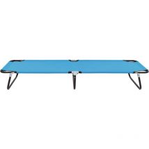 Chaise longue pliable acier bleu turquoise