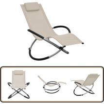 Chaise longue pour enfants Acier Crème - Chaise Longue Enfant - Transat Enfant - Mobilier De Jardin Enfant - Chaises Longues Pliable - Chaise Lounge