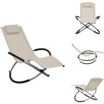 Chaise longue pour enfants Acier Crème - Chaise Longue Enfant - Transat Enfant - Mobilier De Jardin Enfant - Chaises Longues Pliable - Chaise Lounge