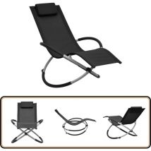 Chaise longue pour enfants Acier Noir - Chaise Longue Enfant - Transat Enfant - Mobilier De Jardin Enfant - Chaises Longues Pliable - Chaise Lounge