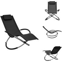 Chaise longue pour enfants Acier Noir - Chaise Longue Enfant - Transat Enfant - Mobilier De Jardin Enfant - Chaises Longues Pliable - Chaise Lounge