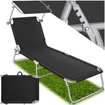 Tectake - Transat en acier Pliable Résistant et anti-UV