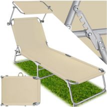 Tectake - Transat en acier Pliable Résistant et anti-UV