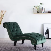 Torana - Chaise longue Velours Vert