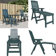 Chaise longue vert plastique - Chaise Longue - Transats - Mobilier De Jardin - Chaises Longues Extérieures - Détente Extérieure - Home & Living