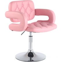 Tabouret pivotant avec accoudoirs et siège réglable de différentes couleurs comme colore : rose