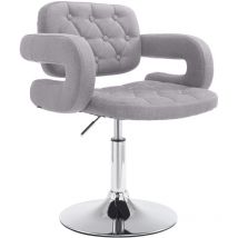 Chaise de salon pivotant en chaise rembourrée en fauteuil réglable en tissu diverses couleurs Couleur : Gris