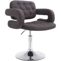 Chaise de salon pivotant en chaise rembourrée en fauteuil réglable en tissu diverses couleurs Couleur : Gris foncé