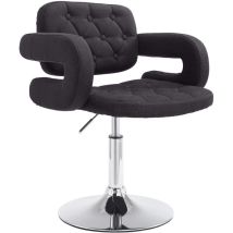 Chaise de salon pivotant en chaise rembourrée en fauteuil réglable en tissu diverses couleurs Couleur : Noir