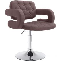 Chaise de salon pivotant en chaise rembourrée en fauteuil réglable en tissu diverses couleurs Couleur : marron