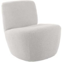 Leitmotiv - Chaise lounge en tissu bouclette Ada