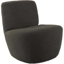Leitmotiv - Chaise lounge en tissu bouclette Ada