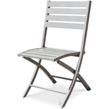 Citygarden - marius - Chaise de jardin pliante en aluminium gris - city garden