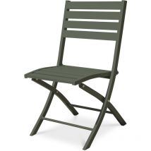 Citygarden - marius - Chaise de jardin pliante en aluminium vert kaki - city garden