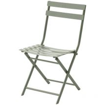 Chaise de jardin pliante Greensboro vert laurier acier - Hespéride