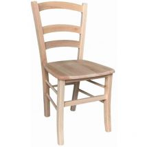 Okaffarefatto - Chaise modèle Venezia avec assise en bois brut à peindre