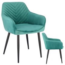 Chaise NAPOLI tapissée de velours vert
