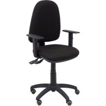 Modelo Ayna s - Silla de oficina ergonómica con mecanismo asincro y regulable en altura - Asiento y respaldo tapizados en tejido bali color negro.