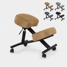 Bodyline Health And Massage - Chaise de bureau ergonomique siège assis-genoux en tissu Balancesteel Lux - Beige